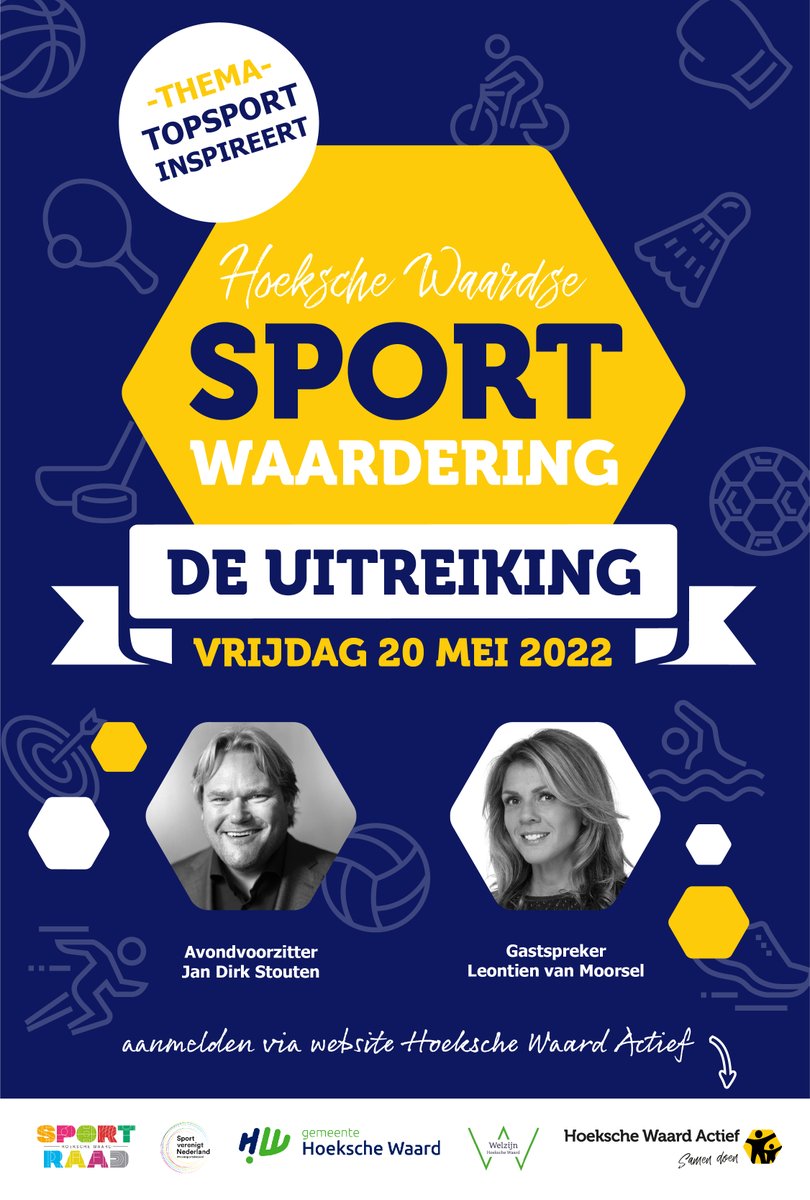 HW_Actief's tweet photo. Vrijdagavond 20 mei vindt de uitreiking van de Hoeksche Waardse Sportwaardering 2021 plaats in de 'Drie Lelies' in Puttershoek. De winnaars zijn bekend! Ben jij ook benieuwd naar wie de prijzen in ontvangst gaan nemen? Meld je aan via https://t.co/8OeNRfDm48
#HWSW #uitreiking https://t.co/Sai96SaFyt