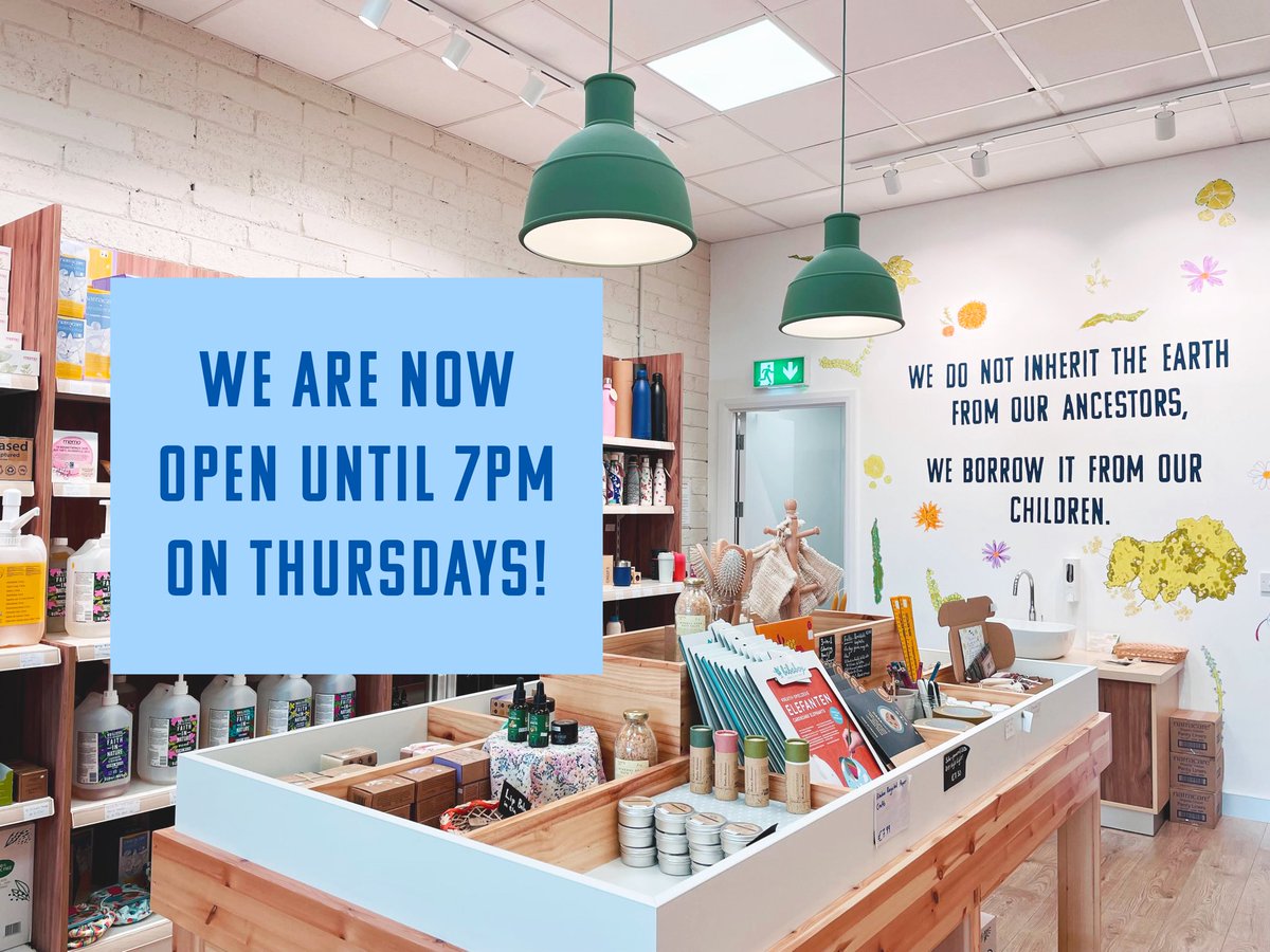 planetabray's tweet photo. We’ve expanded our opening hours! Starting this week we will be opening until 7pm on Thursday evenings. We know some of you have been finding it difficult to get into us after work so come along and say hi to Barbara this Thurs eve (Nicola is skiving) 🌱 https://t.co/LIs69N8aHq