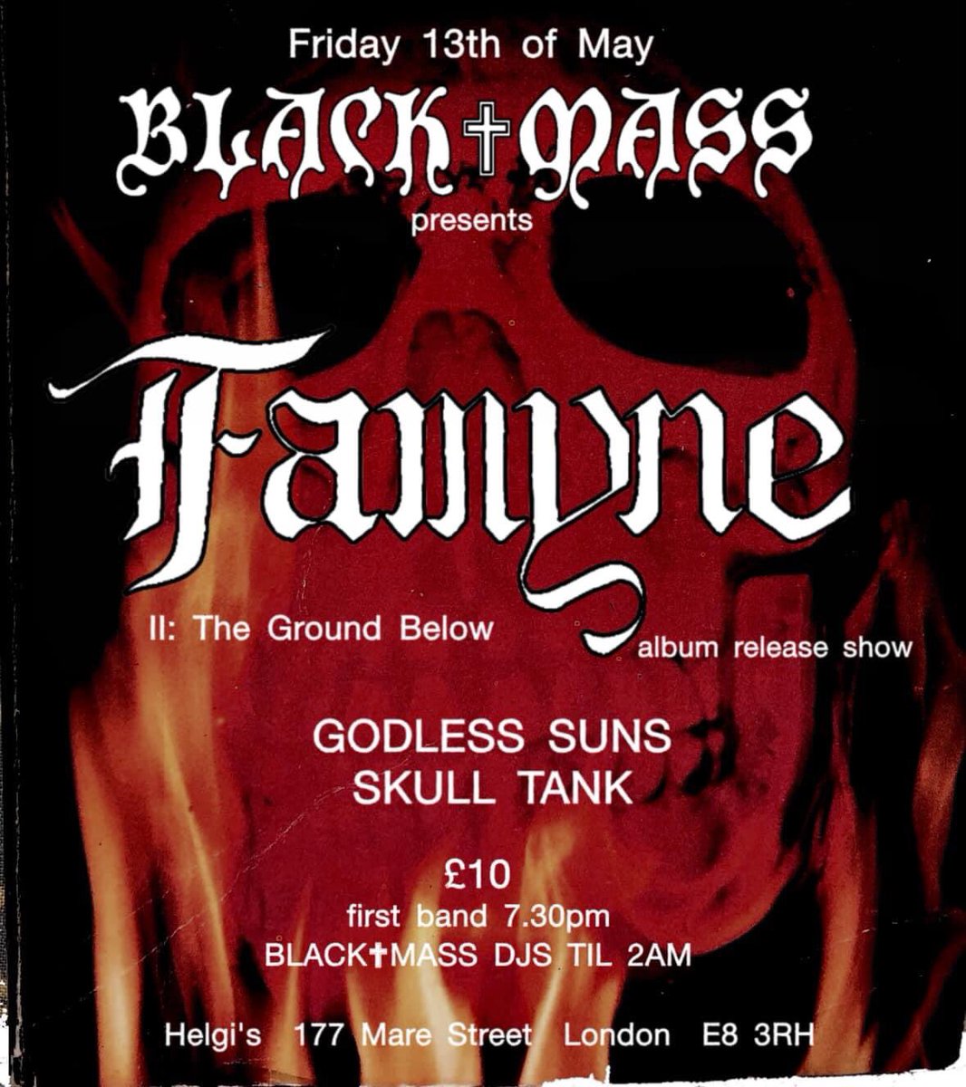 Famyneuk's tweet photo. Album launch this Friday at Helgi's Bar in Hackney, London! Godless Suns & Skull Tank support. Tix: https://t.co/CleTvZbISg
Come party with us! 🤘🖤🤘#famyne #doom #metal #helgis #metalhead #helgis #london #heavymetal https://t.co/uaQzJKpl5j