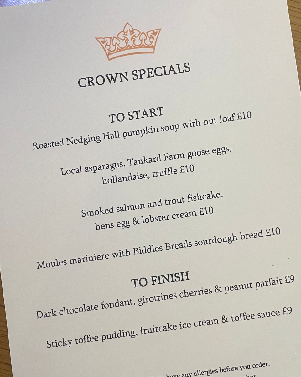 This weeks Specials Menu including local asparagus and local goose eggs.
#specials #keepitlocal #foodies 😋