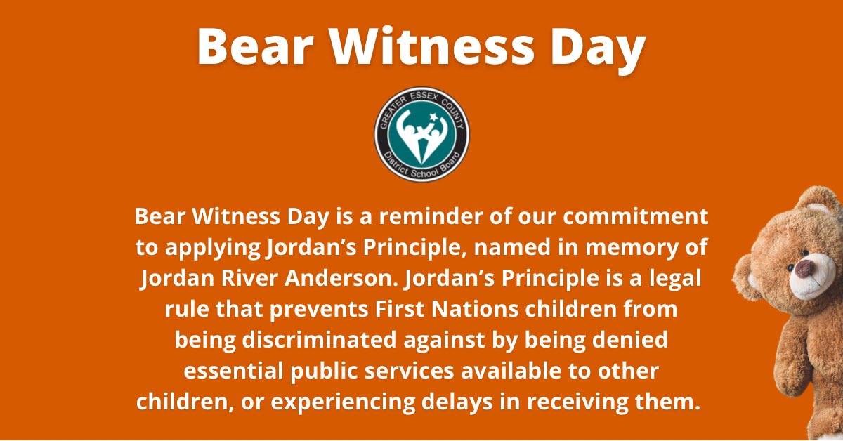 gecdsbpro's tweet photo. May 10th is #BearWitnessDay. Click here to learn more about Jordan’s Principle: https://t.co/3Wd6J5HlUw 🐻 https://t.co/lSicGHNMAx