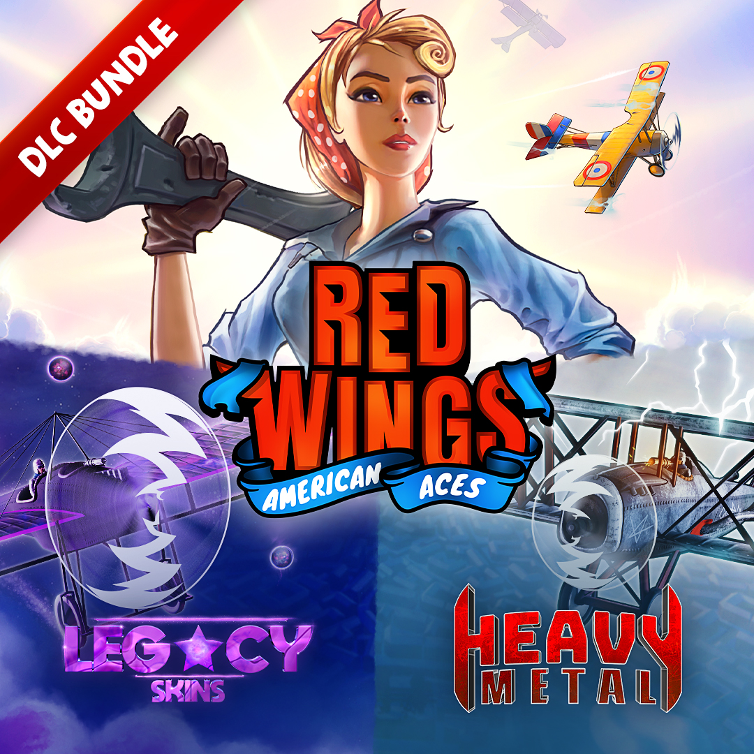 RedWingsTheGame's tweet photo. Pilots! 💥 A new bundle with Red Wings: American Aces, Legacy Skins, and Heavy Metal is now available on #NintendoSwitch. Get your copy 25% off now and experience sky-high thrills. 

#JoinAces | #ArcadeGame | #IndieGames https://t.co/0iwZjy6AYL