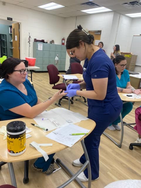 suwanneertc's tweet photo. RIVEROAK Practical Nursing collaborated with Patient Care Technician last week to assist PCT students in achieving their Dermal stick requirements.
#GrowYourFutureWithUs #GrowWithUs
#GetThereFL
#CTEWorks #PreparingaSkilledWorkforce #FLTechnicalColleges #FLTechColleges https://t.co/cqq2EknEib