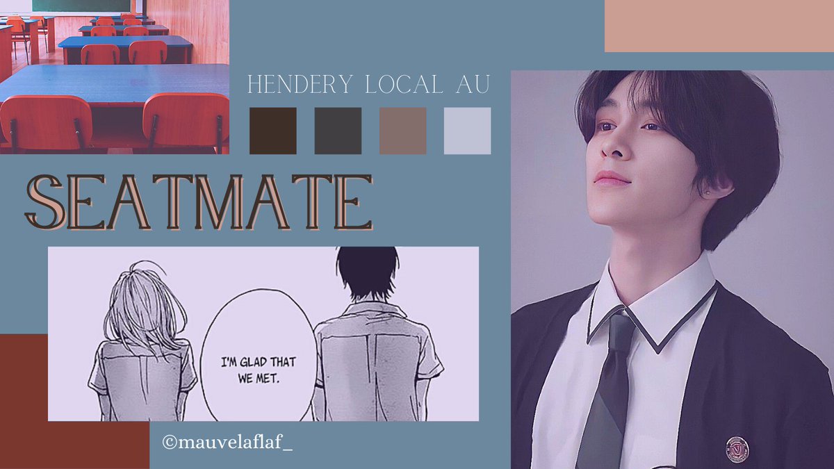 — ｓｅａｔｍａｔｅ
Hendery AU

“Cuma pengen punya satu temen yang suka anime juga biar ada temen diskusi bahas kenapa baju semua karakter di anime enggak pernah ganti."

©mauvelaflaf, 2022