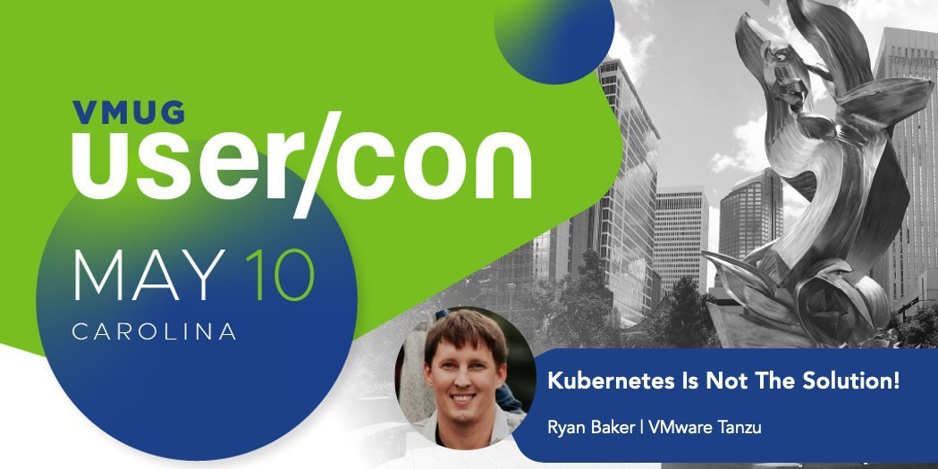 3 hours until I share my favorite "Introduction to #VMwareTanzu Application Platform" presentation with lots of live demos of how to get code to production faster on #Kubernetes!  If you are in Charlotte, come be part of the fun!  Swag included 😉