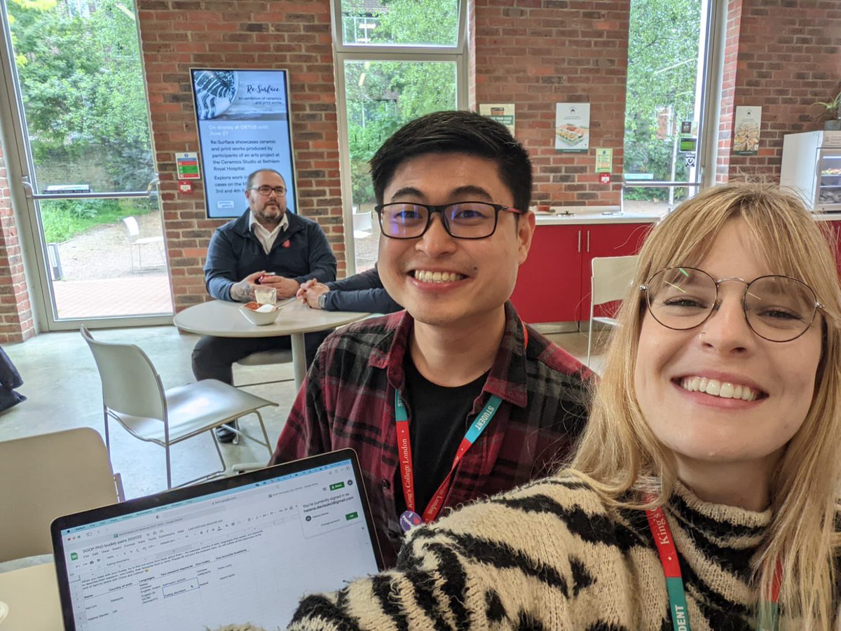 kxlim's tweet photo. Catching up with my @SGDPCentreKCL #PhDBuddy today @helena_davies_! We talked about our PhDs, research in self-harm+eating disorders, and our shared favourite food - katsu curries! 🥘🍛
@KingsIoPPN https://t.co/Y9paupUn7T