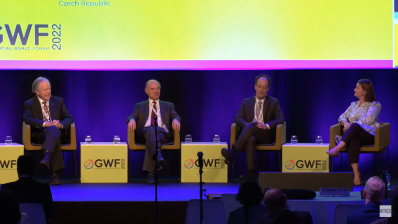 MiamiGSmith's tweet photo. A great recap of a powerhouse panel on PNT and the world economy that I was thrilled to be a part of at #GWF2022 @geoworldmedia @GeospatialM https://t.co/LNvPS25mdN @NextNav https://t.co/o42S9Ee9oz