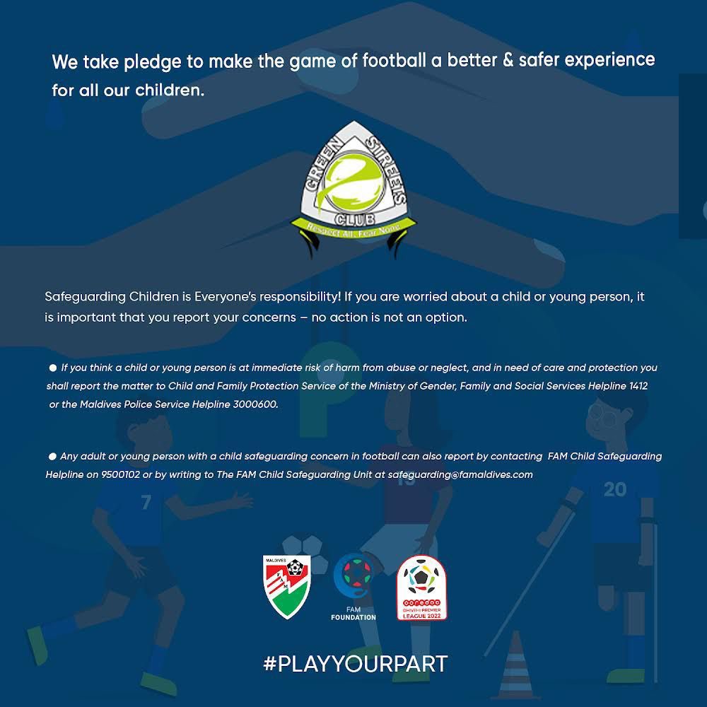ClubGreenStreet's tweet photo. On this #NationalChildrensDay, we pledge to do everything in our power to keep children safe both on and off the field, to stand up for children, be their voice and give them the support they need. 2/2
#PlayYourPart #FAMChildSafeguardingProgramme #ChildSafeguardingPledge https://t.co/DfqNuGvsh9