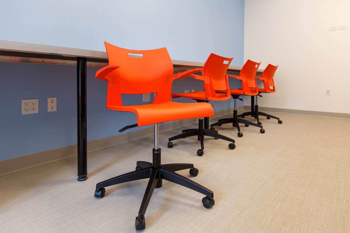 Unwind in our vibrant duet stacking and rolling chairs that provide flexible design solutions for any space.

#takeaseast #flexibledesign #duetchairs