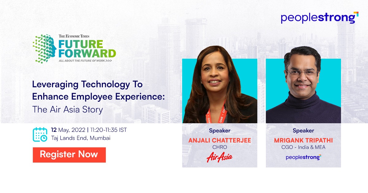 Hear the Air Asia story straight from <a href="/AnjaliCC/">Anjali Chatterjee</a> (CHRO, <a href="/AirAsiaIndia/">AirAsia India</a>) in conversation with <a href="/mtripathi/">Mrigank Tripathi</a> (Chief Growth Officer - India &amp; ME, <a href="/peoplestrong/">PeopleStrong</a>) at #ETHRFutureForward, and discover how #HRTech 4.0 powers the momentum of talent-focused enterprises.