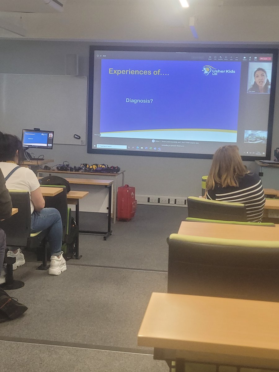 RajasingamSaima's tweet photo. The afternoon session organised by @DeafblindUK of our #dualsensory impairment day kicks off with Chloe Joyner @Usherkidsuk talking about her journey as a parent of a child with DSI, and implications for research & practice. https://t.co/zrQgD3VlFl