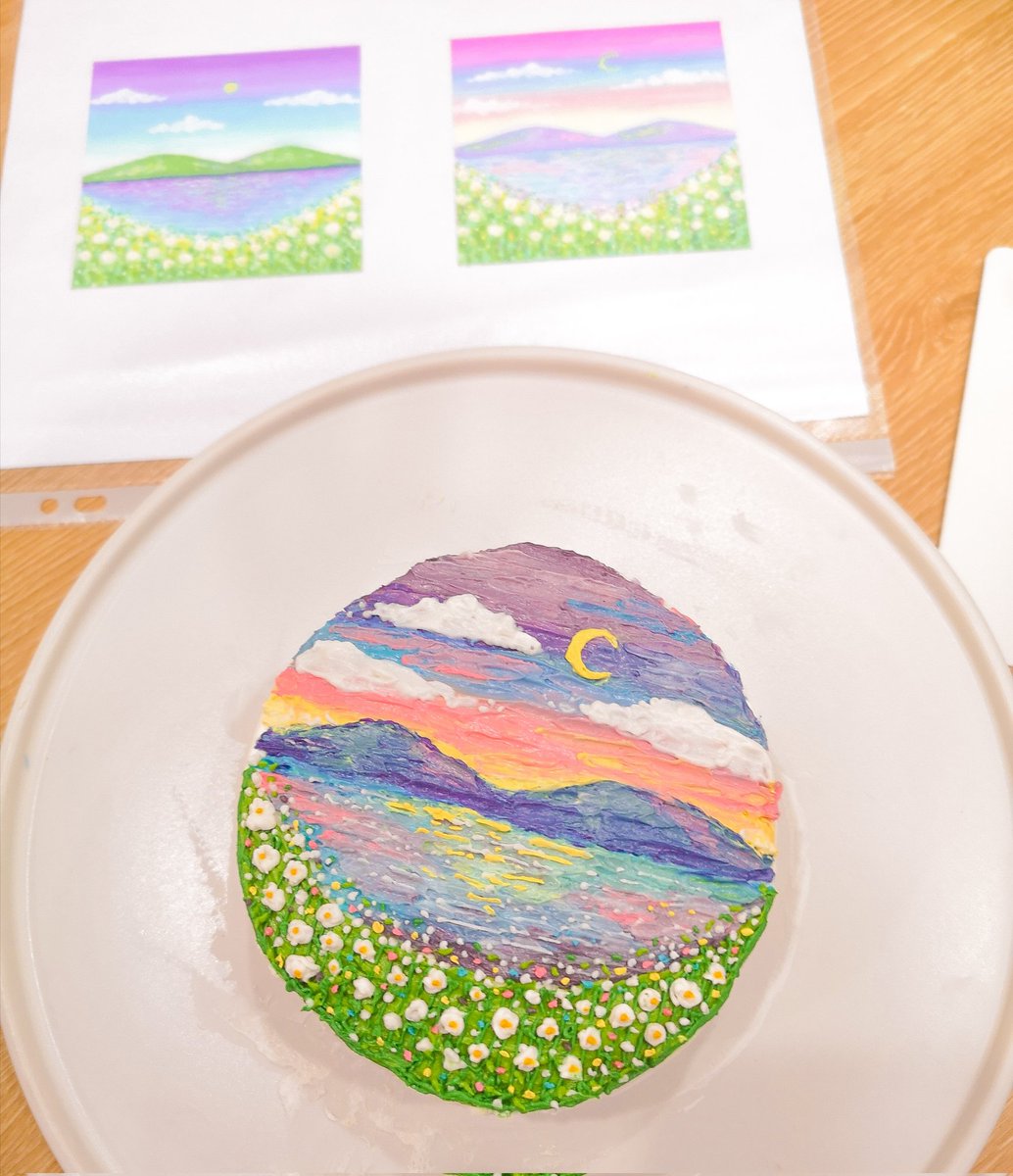 เอาลายที่วาดมาทำหน้าเค้ก🎂🎨🖌️🖼️