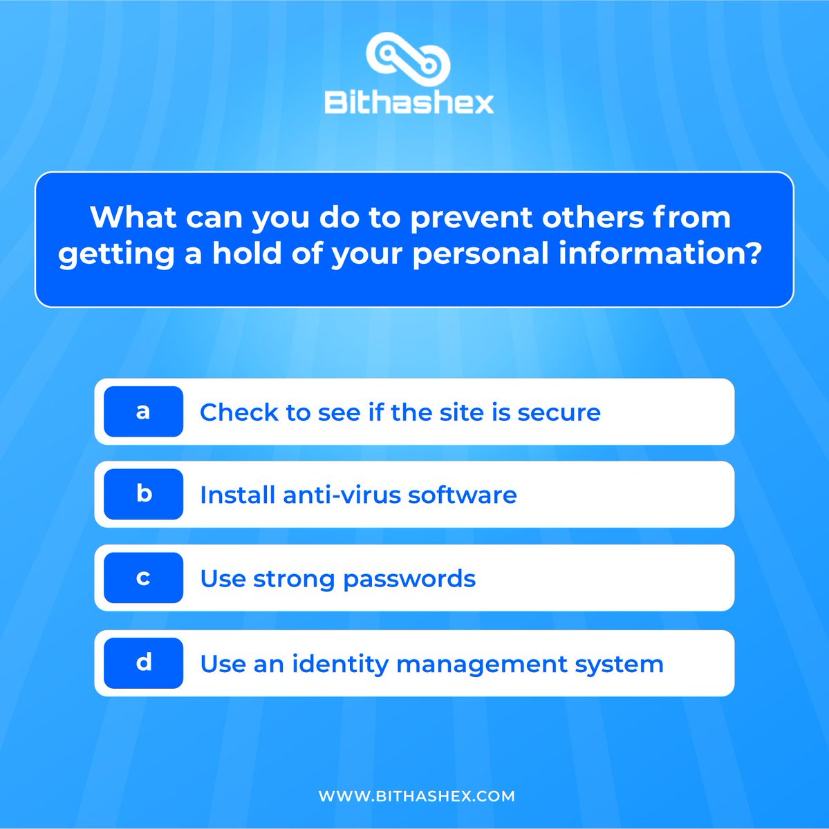 bithashex's tweet photo. Use a decentralized identity management system like Gid Matrix to prevent others from getting a hold of your information.
#Bithashex #Bhax #GidMatrix #security #securitybreach https://t.co/X20oASqAqa