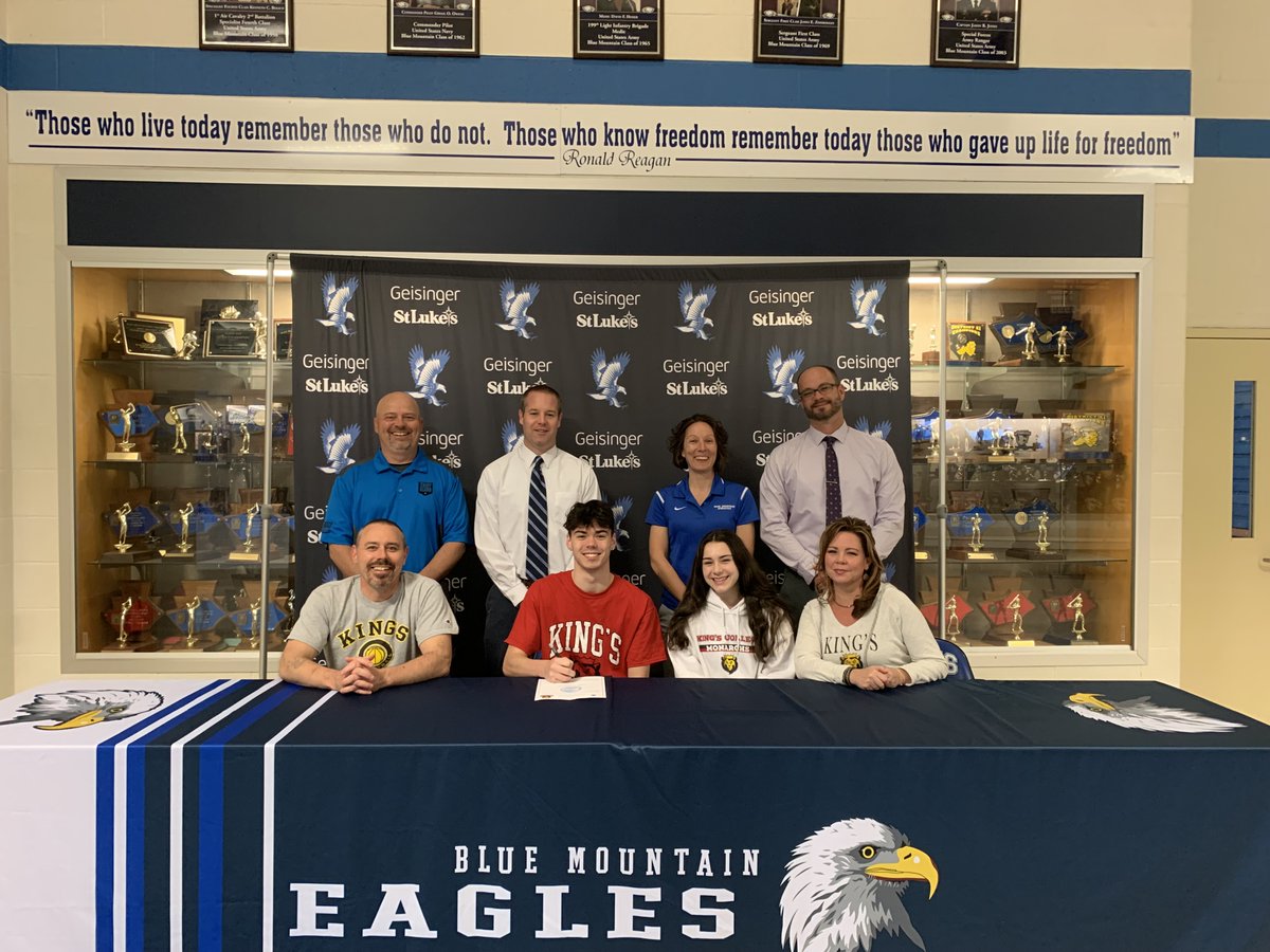 BMSDAthletics's tweet photo. Congratulations to Kade and Courtney on continuing their education and sports careers at Kings College. Best of luck and BM Proud!! https://t.co/ZcRbm1C7fg