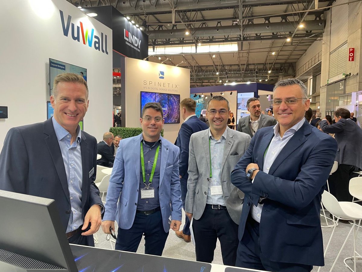 VuWall's tweet photo. #ise2022 is in full swing! Come see us booth 3R200. Get a coffee, a drink and a demo of our latest video wall management solutions and meet the team! #vuwall https://t.co/uc5eCFy8I7