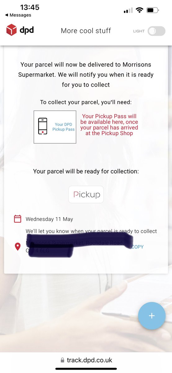 GillM67's tweet photo. @DPDgroup_news what utter codswallop is this? Who agreed for my parcel to be left at a supermarket 3 miles away? Just received an email saying ‘sorry we missed you’. More like sorry couldn’t be bothered because delivery person been nowhere near my address today. #shambolic https://t.co/wJ2zbHoyjl