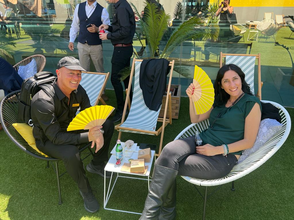 Take five and enjoy the sunshine in our VIP Garden Lounge! Grab a wristband to enter at Booth 2E300 in Hall 2 and join us in Garden B for snacks and refreshments. #ISE2022 #JabraatISE <a href="/ISE_Show/">ISE</a>