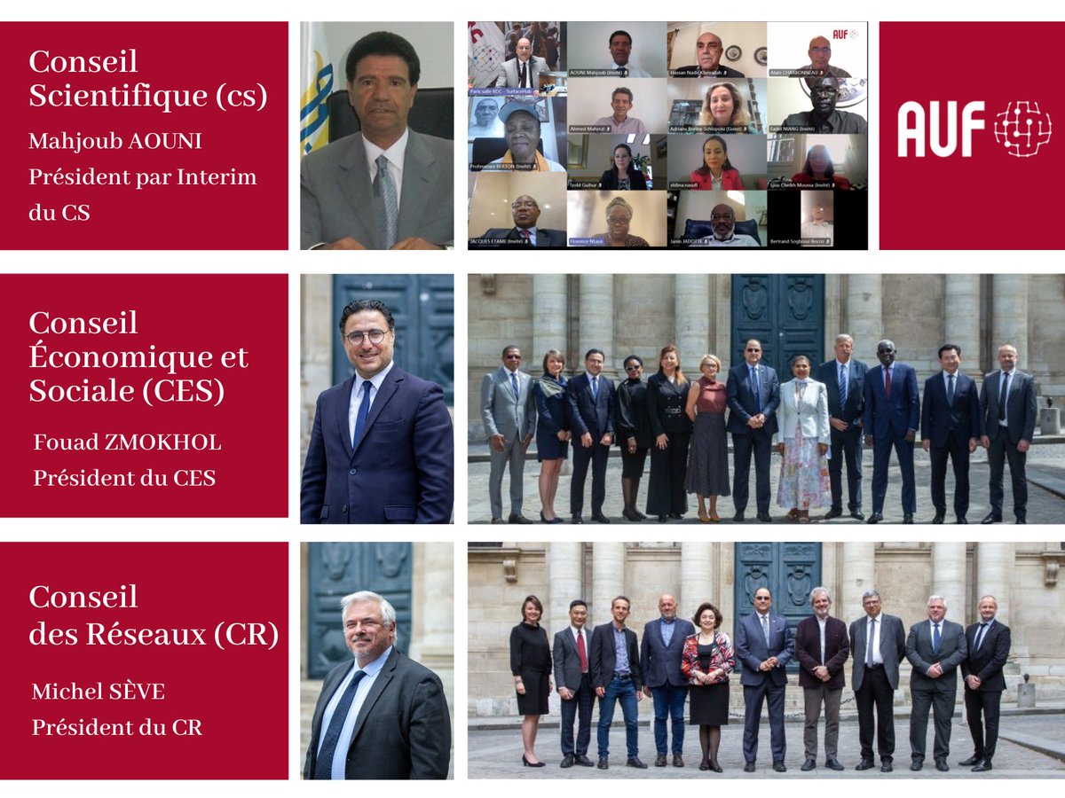 auf_org's tweet photo. Le Recteur de l’#AUF Prof.@SlimKhalbous, a accueill🗓les 3, 4 & 5 mai dans les bureaux de l’#AUF à Paris - France🇫🇷le Conseil scientifique (CS) Conseil économique et social (CES) & le Conseil des Réseaux (CR) en format #hybride👉https://t.co/O2jOkksJwA
#Francophoniescientifique https://t.co/juvBktMqAg