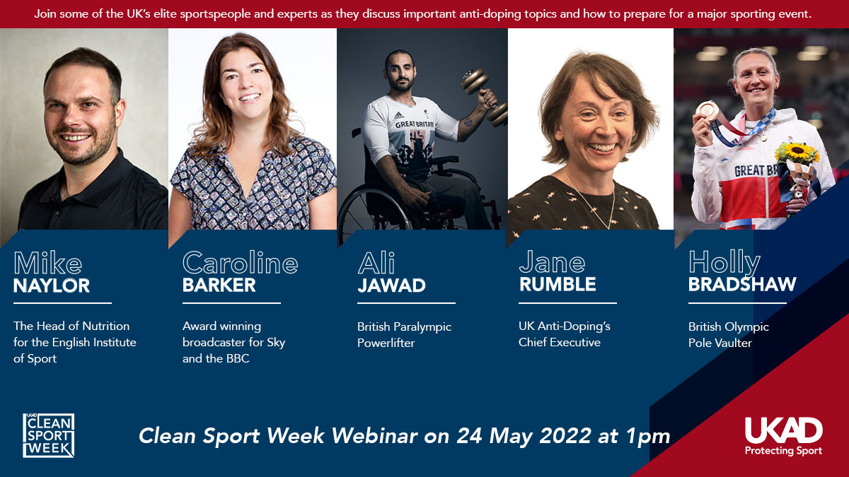 BritAthletics's tweet photo. Clean Sport week is near 💪

Some of the UK’s elite sportspeople &amp; experts including @HollyBradshawPV will host a webinar as they discuss anti-doping topics &amp; how to prepare for a sporting event ⭐

Find out more here and sign up ➡️ https://t.co/SsE6szW4GN https://t.co/DSBcddMiOT