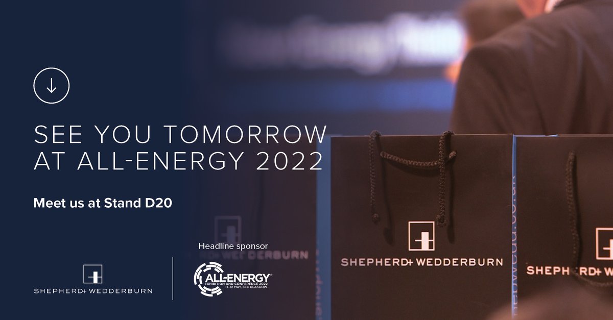 shepwedd's tweet photo. It is finally here! We are looking forward to attending the @AllEnergy in Glasgow tomorrow.

Our team will be at stand D20 and excited about meeting you all and enjoying this fantastic event.

To see the full schedule please visit:
https://t.co/a3AoIX9Wf4
#AllEnergy2022 https://t.co/BvQgJ7ofui
