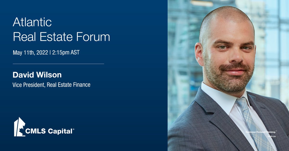 CMLSfinancial's tweet photo. CMLS Capital is pleased to announce that David Wilson, Vice President, Real Estate Finance is set to appear at the Atlantic Real Estate Forum. The panel will discuss the interest level of investors and lenders in Atlantic Canada. Catch David tomorrow!
#CMLSFinancial #CRE #AREF22 https://t.co/dFkkrse24A
