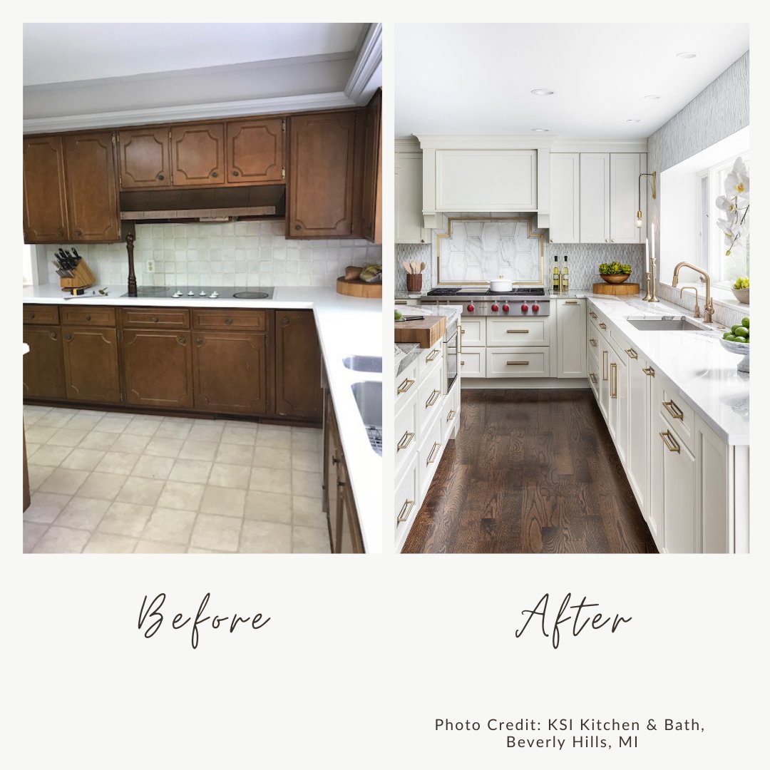 It’s National Home Remodeling Month, Sponsored by Westlake Royal Building Products. This week, we are featuring photos of kitchen and bathroom remodels. This remodel features commercial-style appliances, a paneled fridge and a bar sink. nahb.org/remodelingmonth