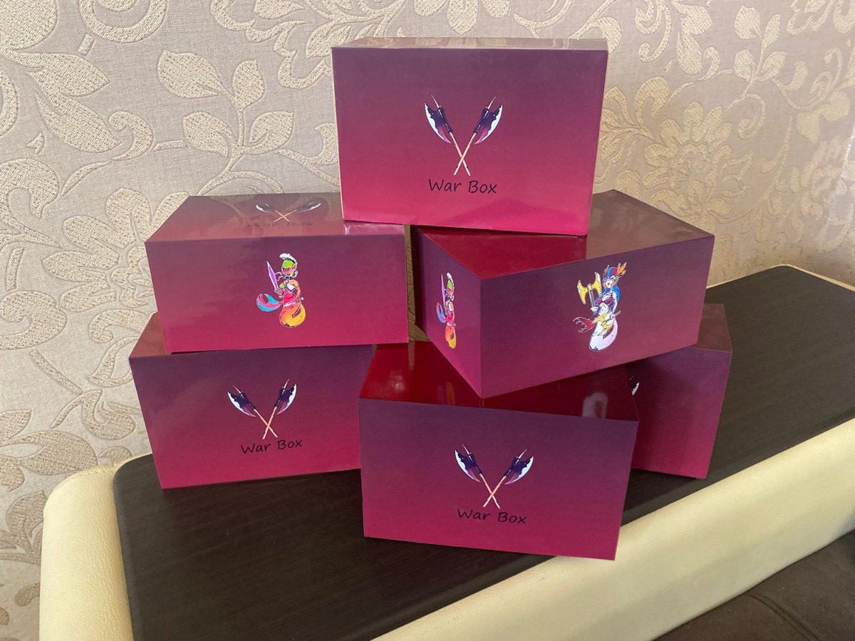 The First batch of our custom WarBoxes are almost ready for shipment✅

We filled each box with different secret gifts that are sure to satisfy everyone that receives it🎁

We will be commencing 2 raffle giveaways right after official mint that will mainly be for HOLDERS⚔️