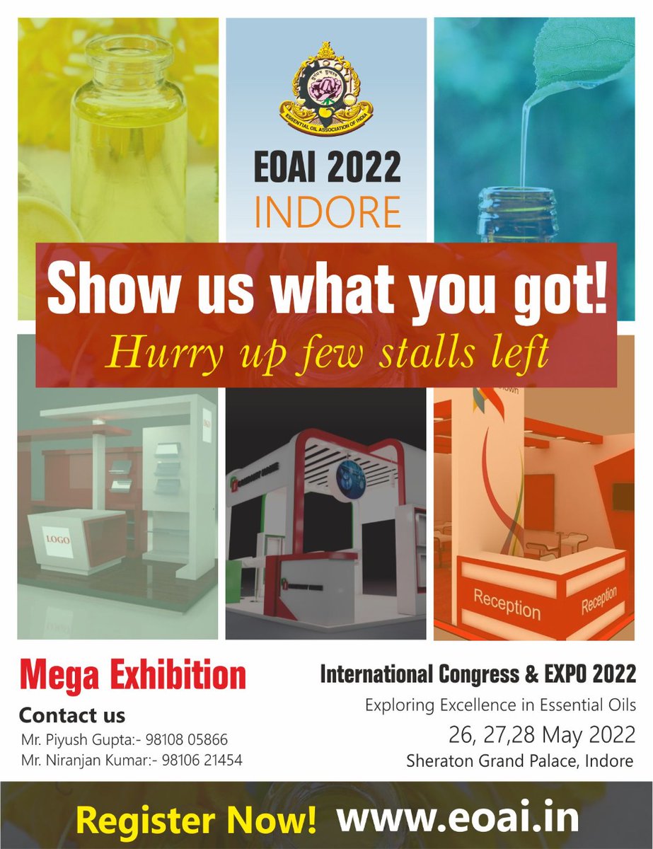 eoai_in's tweet photo. Showcase your products by booking a stall at the International Congress and Expo 2022 organised by EOAI. Hurry up, only a few stalls left!! Grab yours at https://t.co/EhTylIBIWg https://t.co/VV6veNFT44