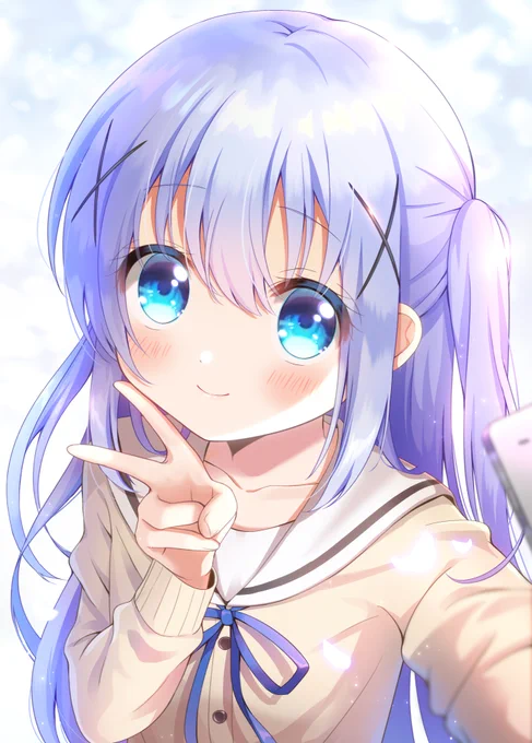 Lとチノちゃん!
 #同じ人が描いたとは思えない絵を貼る 