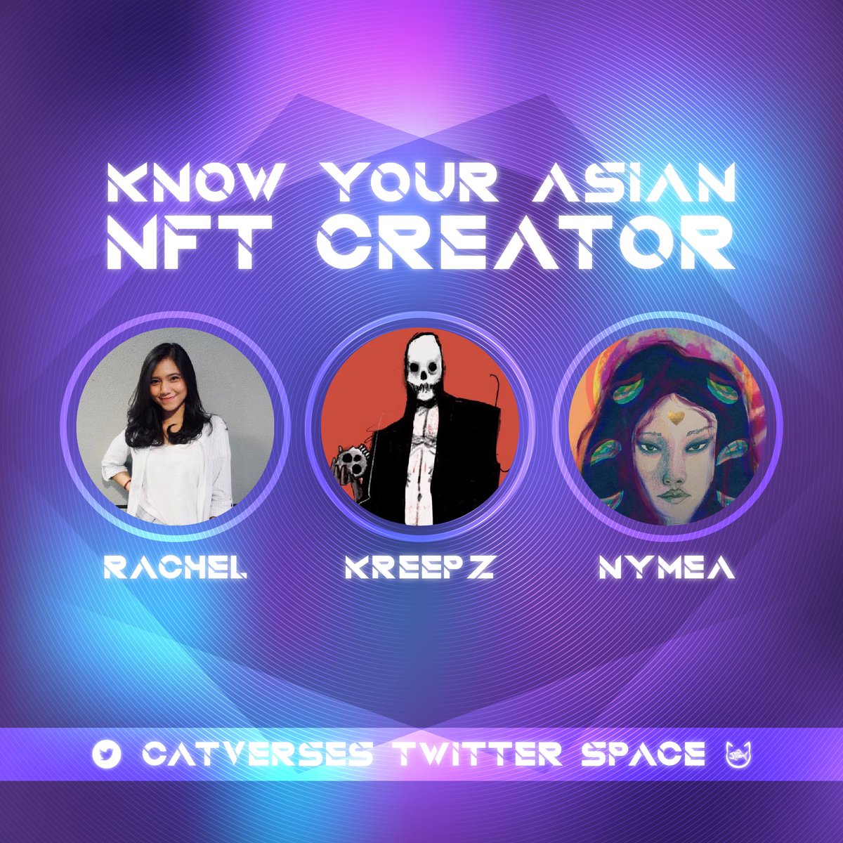 It is time! 

It is time for all of us to get to know the creators. The inspiration, the journey, the first timer experience and of course the art itself! 

Who do we have this week?

<a href="/Nymea__/">NYMEA</a> <a href="/kreepykreepz/">KREEPY KREEPZ</a> &amp; <a href="/rclnatasyaa/">Rachel</a> .

Wednesday 

11/5/22

10 PM

Purrr