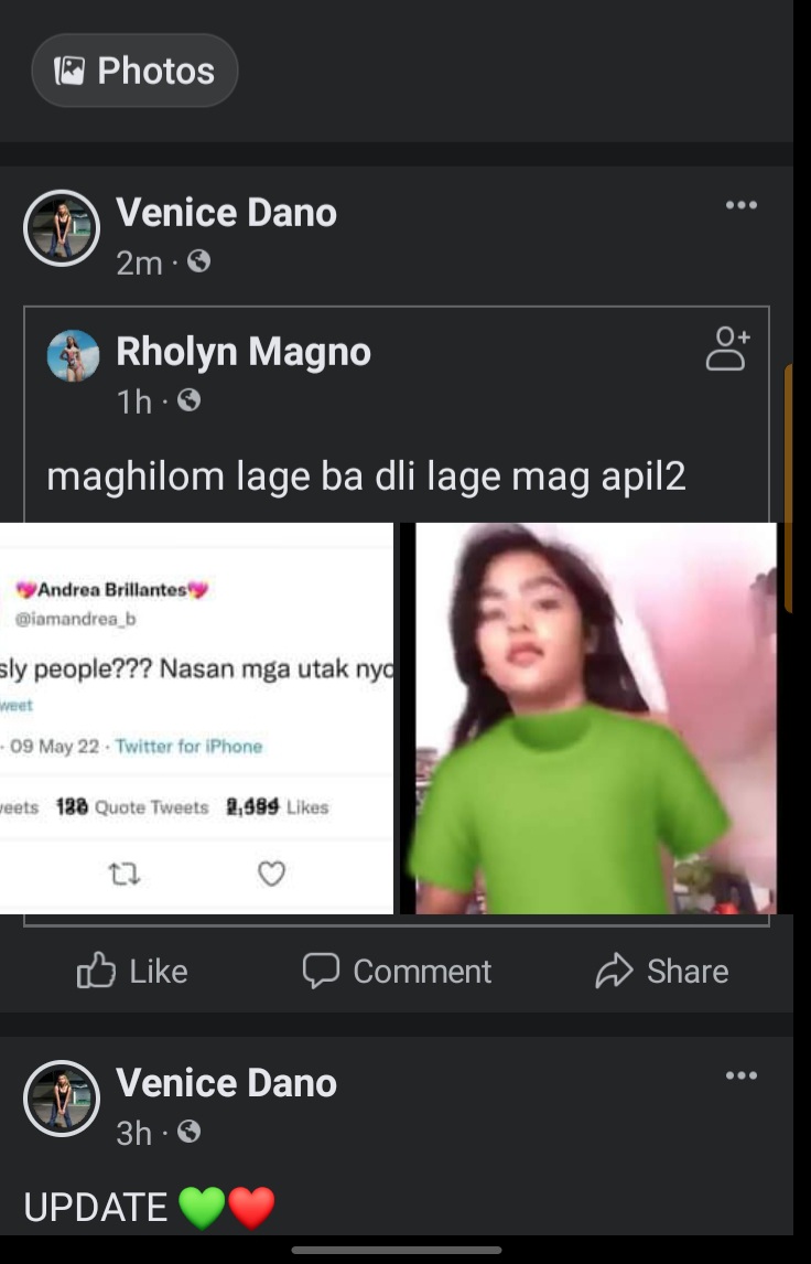 ElmerWhitey's tweet photo. TANGINA NYO ANG BABASTOS NIYO KAPWA BABAE NIYO GINAGANITO NIYO PARA LANG MAY PANG REBUT KAYO "VENICE DANO"  "RHOLYN MAGNO" GAGO BA KAYO  Tw:fake b@dy https://t.co/k74XTwSGs2