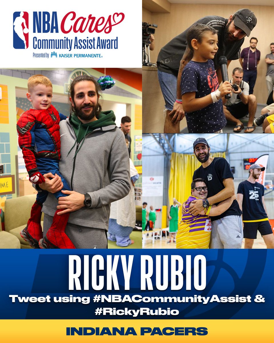nbacares's tweet photo. .@rickyrubio9 is nominated for the 2021-22 Seasonlong @nbacares Community Assist Award presented by @kpthrive!

RT to vote for Ricky Rubio or by tweeting #NBACommunityAssist + #RickyRubio! 

Voting ends May 14! https://t.co/2G4Rl3dF8k