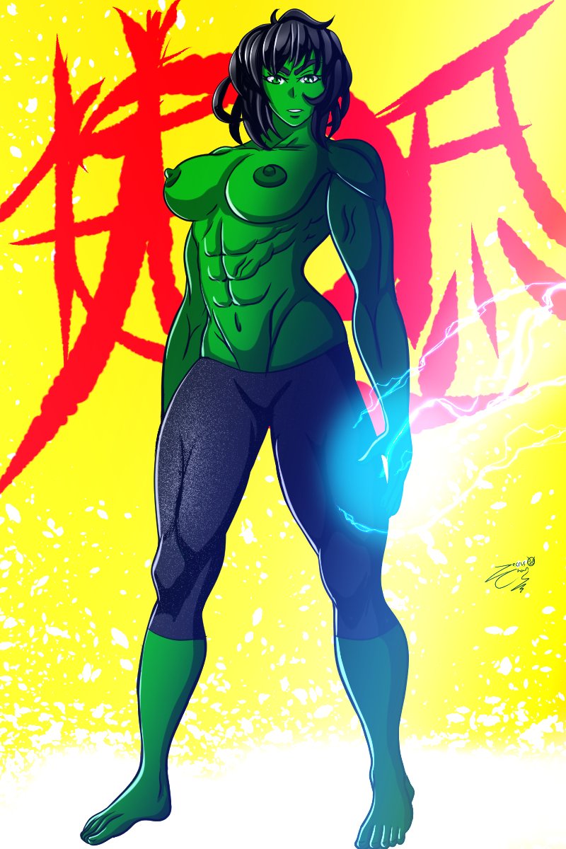 ZecrusNSFW's tweet photo. Asian She Hulk- Li-Rong Watanabe

Drew this a bit ago lol

#shehulk #musclemommy #muscle #fmg #fitnessgirl https://t.co/GncyKV0JYY
