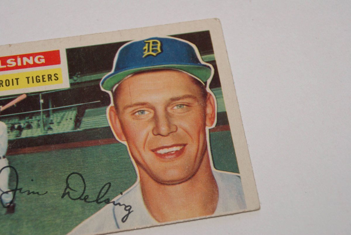 Wisdom_Lane's tweet photo. 1956 TOPPS Baseball Card JIM DELSING Detroit Tigers Outfield Card Number 338 White Back https://t.co/vaQVZw23TM #WisdomLane #Etsy #WhiteBack https://t.co/YUloFn43Hv