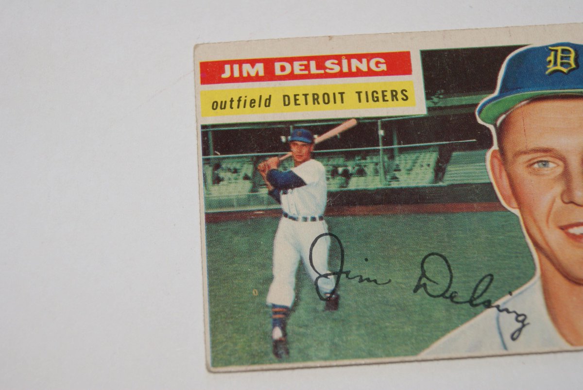 Wisdom_Lane's tweet photo. 1956 TOPPS Baseball Card JIM DELSING Detroit Tigers Outfield Card Number 338 White Back https://t.co/vaQVZw23TM #WisdomLane #Etsy #WhiteBack https://t.co/YUloFn43Hv