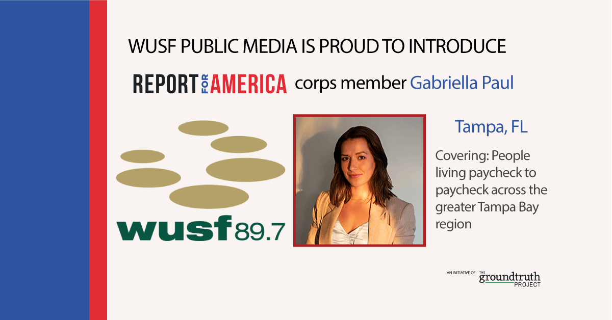 We're excited to welcome the newest member of our newsroom, <a href="/GabriellaPaul8/">Gabriella Paul 🎙️</a>, a <a href="/Report4America/">Report for America</a> corps member who will cover people living paycheck to paycheck across the greater Tampa Bay region