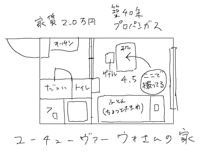 この世には家賃3桁万円のタワマンに住みながらルームツアー動画を撮ってさらに財を成しているYouTube○がいるというのに
現パォさんは
ジョウトの田舎の築40年家賃2万の1Kで真実を語ってる(幻覚) 