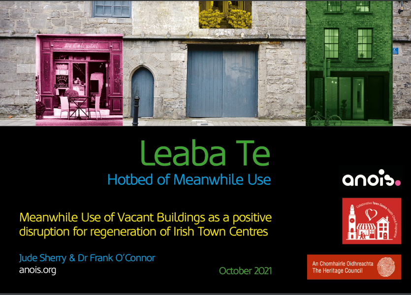 AliPHarvey's tweet photo. Roll on tomorrow's Dept of Tourism's Night-time Economy Workshop & great the CTCHC Programme-funded report on 'Meanwhile Use' is included in the circulated docs. Read the full report here: https://t.co/04w4NJ3YEp #CTCHC #reuseireland #communities #heritagematters https://t.co/i3Uags9YxQ