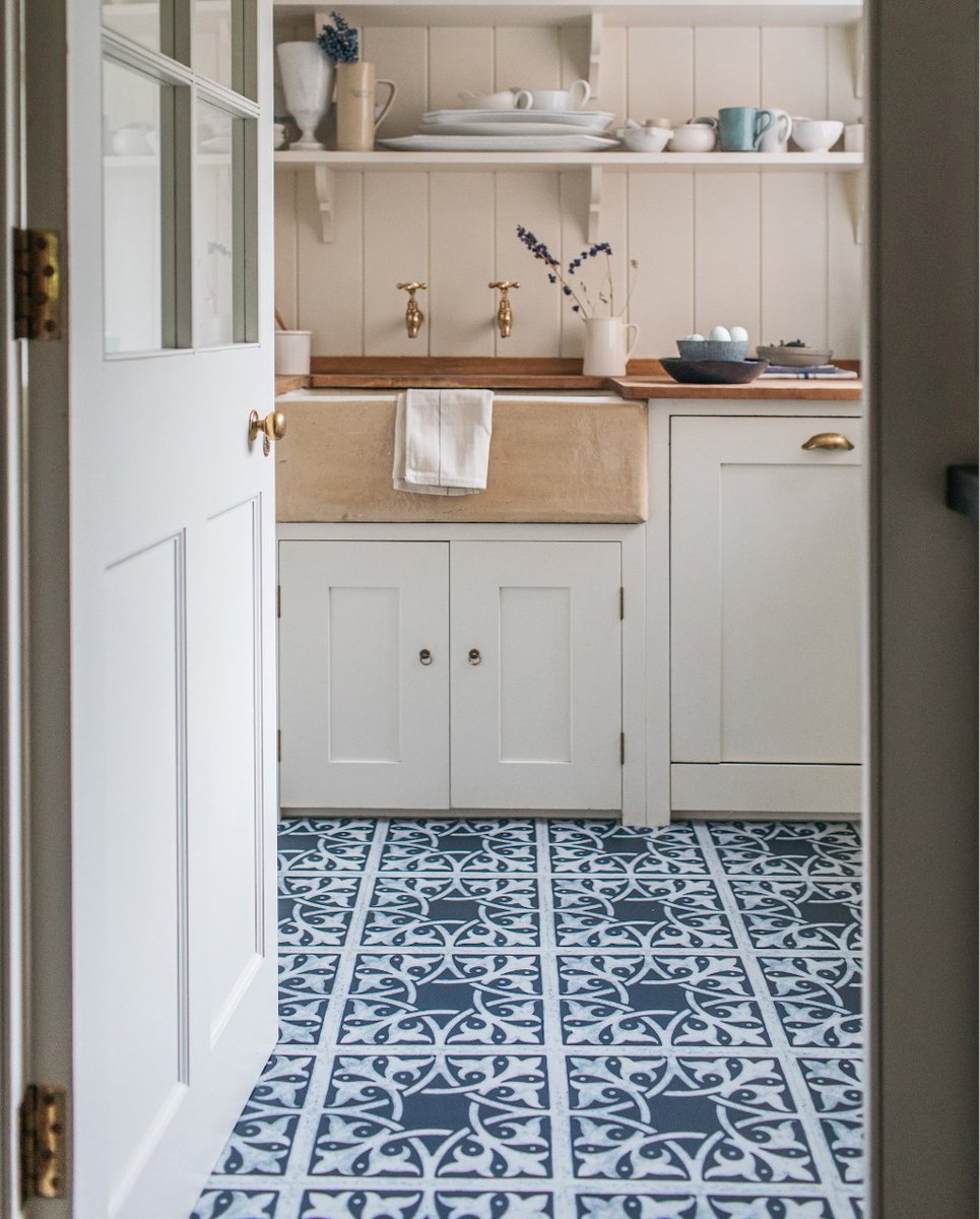 We're loving trending blue tones this season. Northmore Waterhouse Blue is the perfect addition to your cottagecore home, with its authentic patina effect and intricate design inspired by traditional ceramic tiles 💙