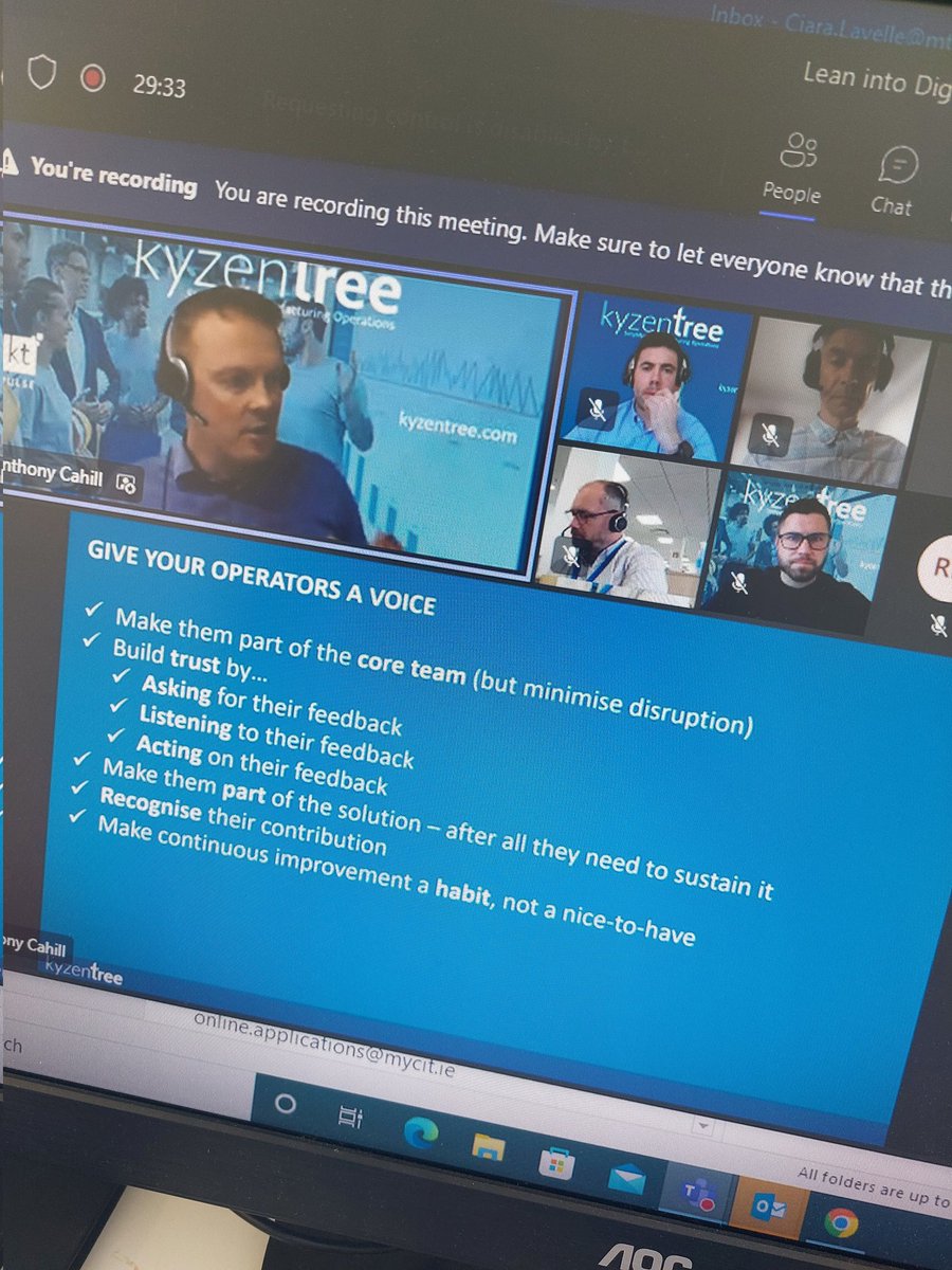 LavelleCiara's tweet photo. A great Lunchtime bites session today with @LeanSouth and @KyzenTreeTech! Very informative
🥪☕️! Thanks Anthony🙌#LetsLean #DigitalLean #LeanintoDigital https://t.co/3jUUM14X97