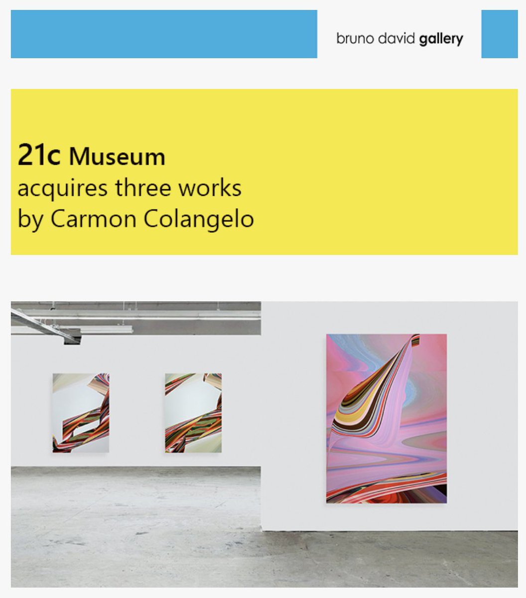 bdavidprojects's tweet image. The 21c Museum acquires 3 works by Carmon Colangelo. Bruno David Gallery congratulates Carmon Colangelo for the museum acquisition.  
More at  goodartnews.com/2022/05/10/21c… 
- 
-
#CarmonColangelo #WUSTL #samfoxschool  #MuseumAcquisition #contemporaryart #art #artadvisor #artconsultant