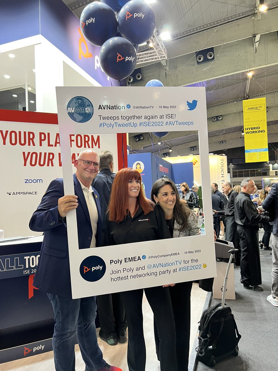 FlennikenPaige's tweet photo. #POLYTweetUp #ISE2022 @PolyCompanyEMEA @AVNationTV @josiahway @GinaSans @WilliamsAV_LLC @nancyblanchard @joelloyd https://t.co/CFz1mTW8MS