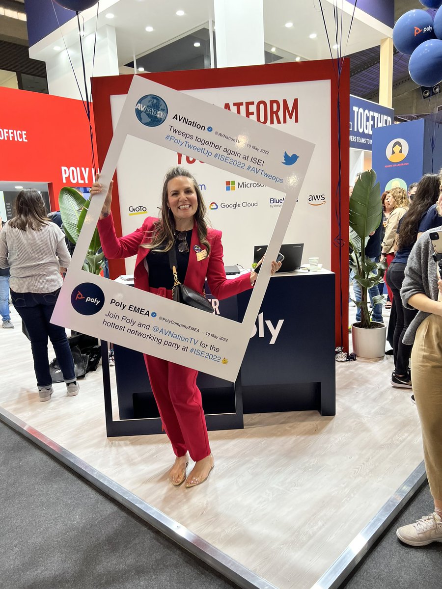 FlennikenPaige's tweet photo. #POLYTweetUp #ISE2022 @PolyCompanyEMEA @AVNationTV @josiahway @GinaSans @WilliamsAV_LLC @nancyblanchard @joelloyd https://t.co/CFz1mTW8MS