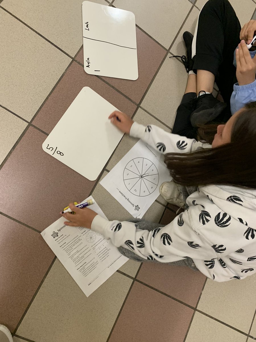 missbryla's tweet photo. Who says studying for a fractions quiz can’t be fun?! 😁 @SJPIIOakville https://t.co/igKD8XQxHB