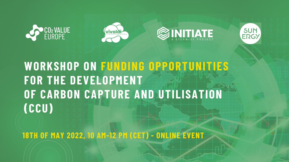 Vivaldi_project's tweet photo. Want to discover the #funding opportunities for emerging #CO2utilisation solutions?
Join VIVALDI's first thematic workshop to:
🟢 know what are the most relevant EU funding programmes and calls
🟢 hear the experience of 2 EU-funded projects
Info at https://t.co/hclq4UvDsG https://t.co/hjAPTJvGVr