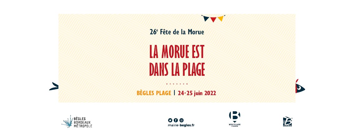 Villedebegles's tweet photo. 🎏La Morue est dans la plage revient les 24 et 25 juin prochains pour une 26ème édition ! ⛱🌴 

👉Une Fête de la morue revisitée, avec deux sites, deux ambiances à Bègles Plage et au XIV juillet ! 

Plus d'informations très prochainement !

#begles #morueplage #beglesplage https://t.co/nBhdyx2UN2