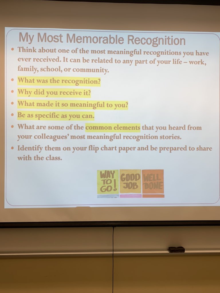 RonSiersJr's tweet photo. SCED 101 Learning Leadership @TLCTalk students reflecting upon their most meaningful recognition in class this morning @SalisburyU  @Seidelschool @scedpe @lahenry96 @Jim_Kouzes @jimfox_66  @gregagl https://t.co/Fxy5CfwgRq