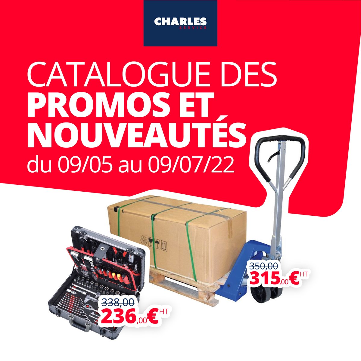 [NOUVEAUTÉS]

Notre catalogue des promos du 9 mai au 9 juillet 2022 est en ligne ! 💻
N’attendez plus ! 
Les bons plans CHARLES SERVICE n’attendent que vous 🫵🏻

Par ici 👉🏻 zcu.io/6Awq 

#promo #charlesservice #manutention #rayonnage #produits