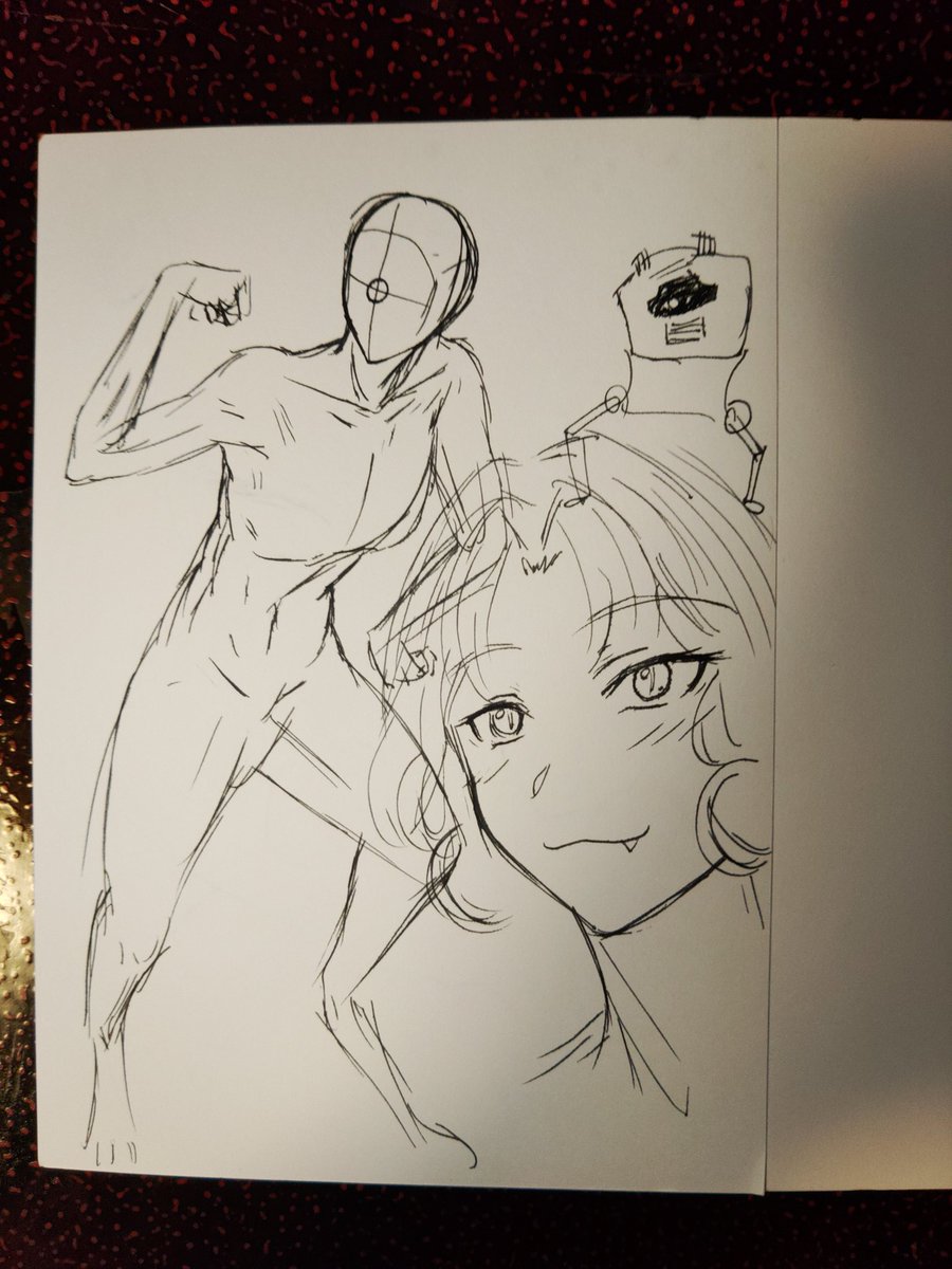 何を描いてるのかわからないけど万年筆の慣らし(?)をしていた...
(; ・`ω・') 