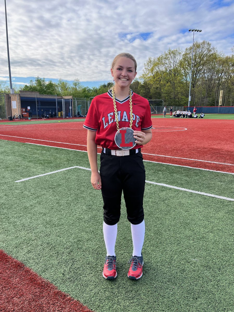 LenapeSoftball's tweet photo. Big win yesterday over Eastern, 3-0 moving us to 13-2!! Shoutout to Madi Carr, with 1 RBI and a great day in the field at third base. Back at it later today, 5/10 AWAY at Clearview @ 4PM. #rolltribe #lenapesoftball @MadiCarr6 https://t.co/NCrlrqB53M